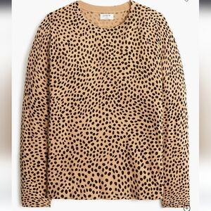 J. Crew Cheetah Teddie Sweater Size S